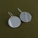 Sterling Silver Disc Disk Earrings - Medium - Smooth Finish