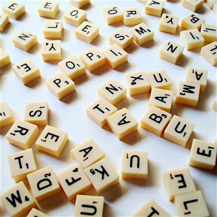 mini scrabble tile complete set of letters by popism