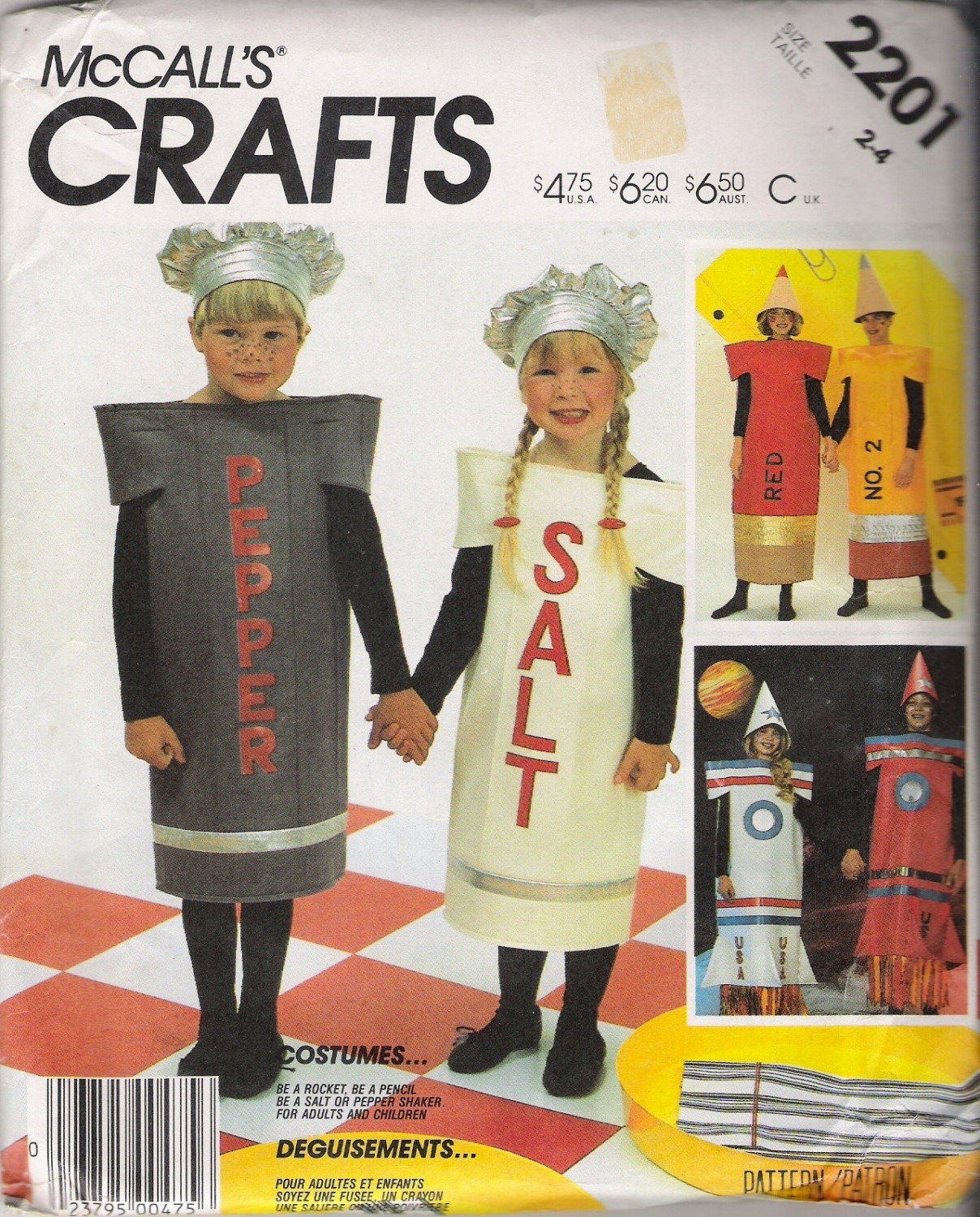 Children's Halloween Costumes Sewing Pattern Size 24