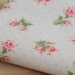 2704 - Cath Kidston Rose Sprig (White) Oilcloth Waterproof Fabric - 28 Inch (Width) x 17 Inch (Length)