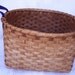 Laundry Basket Handwoven with Blue Shaker Tape Handles