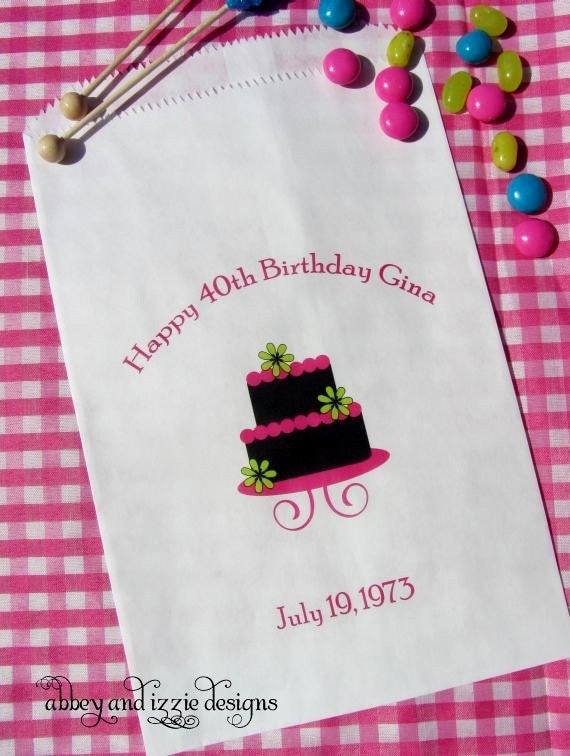 Birthday Party Candy Bags Candy Buffet by abbeyandizziedesigns