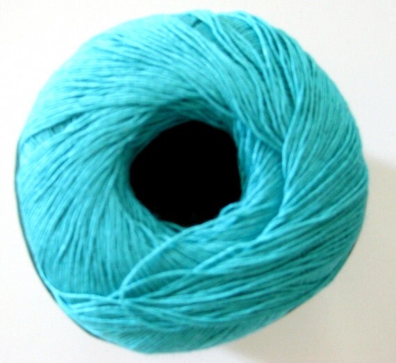 Aunt Lydias Bamboo Thread SEA GLASS size 10 an aqua by crochetgal