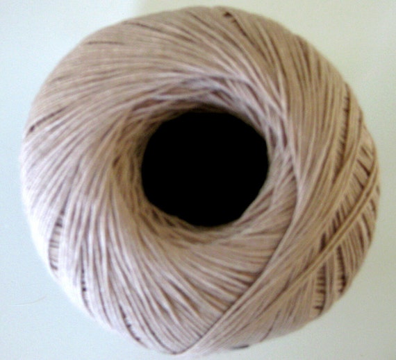 Aunt Lydias Bamboo Thread size 10 MUSHROOM light tan by crochetgal