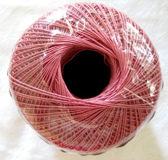 Crochet Cotton Thread Dusty Rose Pink size 10 Aunt by crochetgal