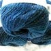 Red Heart Boutique Midnight Wool blend yarn, Moonlight, worsted weight, dark blue tones with metallic hints