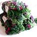 Red Heart Swerve yarn, VINEYARD, super bulky loopy yarn, green red purple