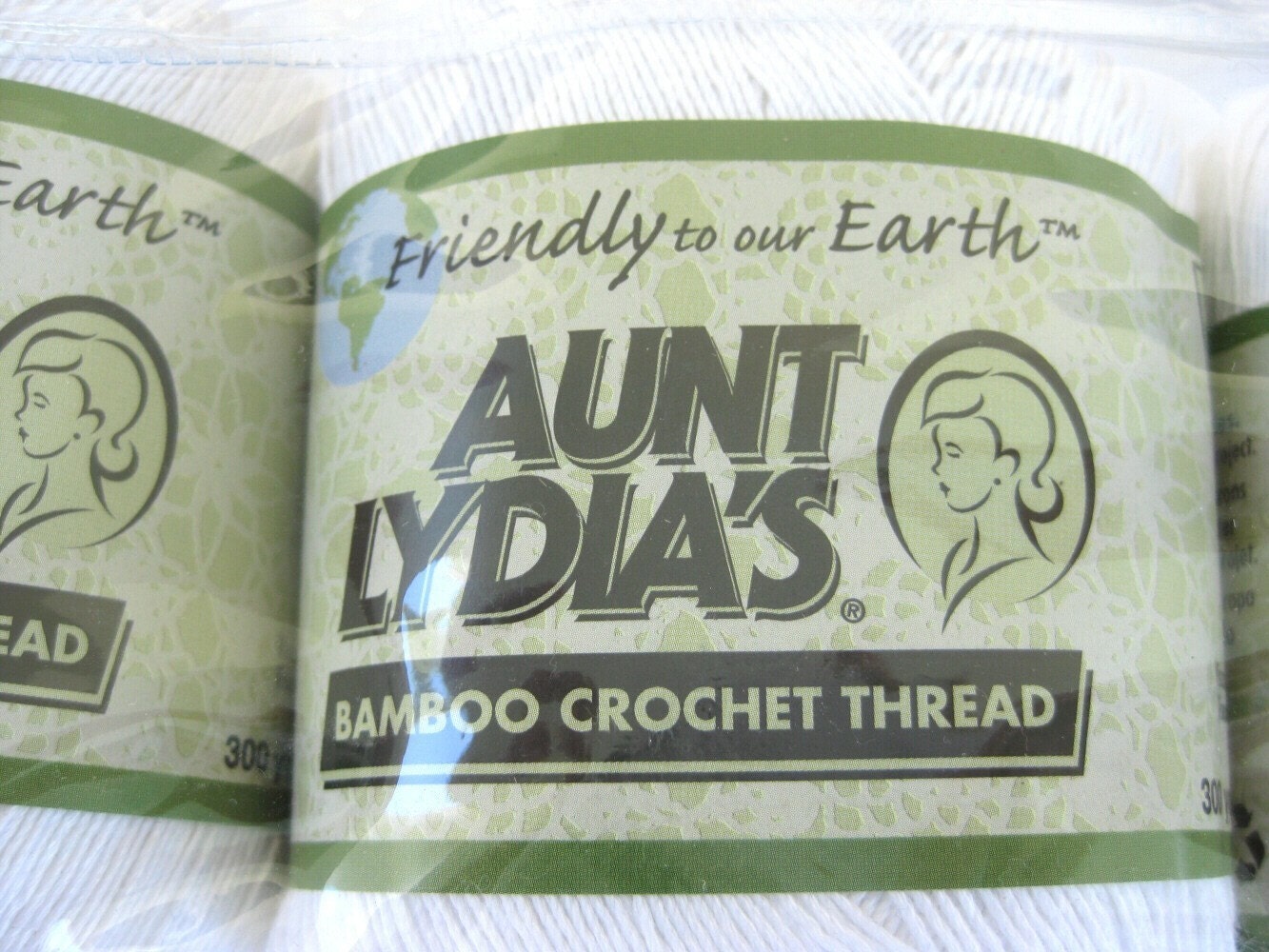 Aunt Lydia's Bamboo Crochet Thread size 10 White 3 by crochetgal
