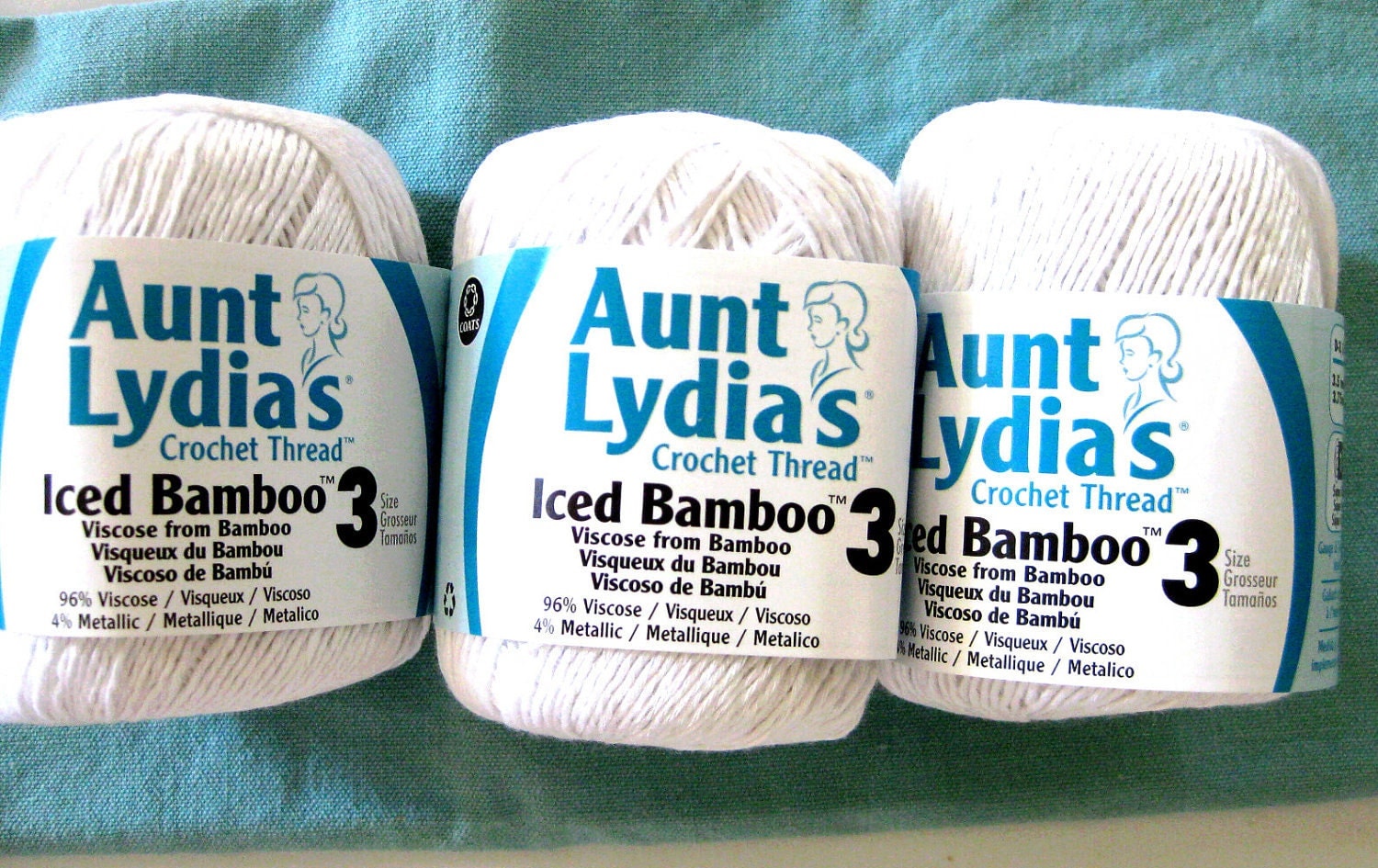Aunt Lydias Iced Bamboo thread white bamboo thread by crochetgal