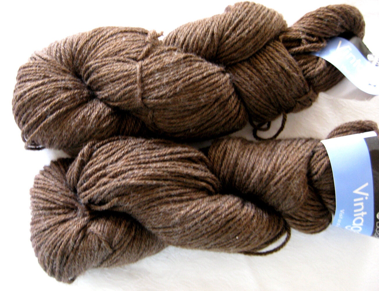 Berroco Vintage Worsted Weight Wool Yarn Mocha Brown By Crochetgal