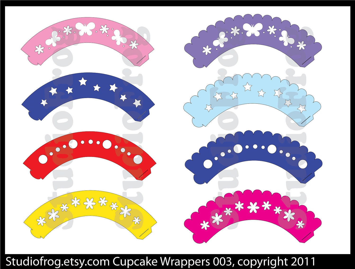 Download Cupcake Wrappers SVG Bundle 003