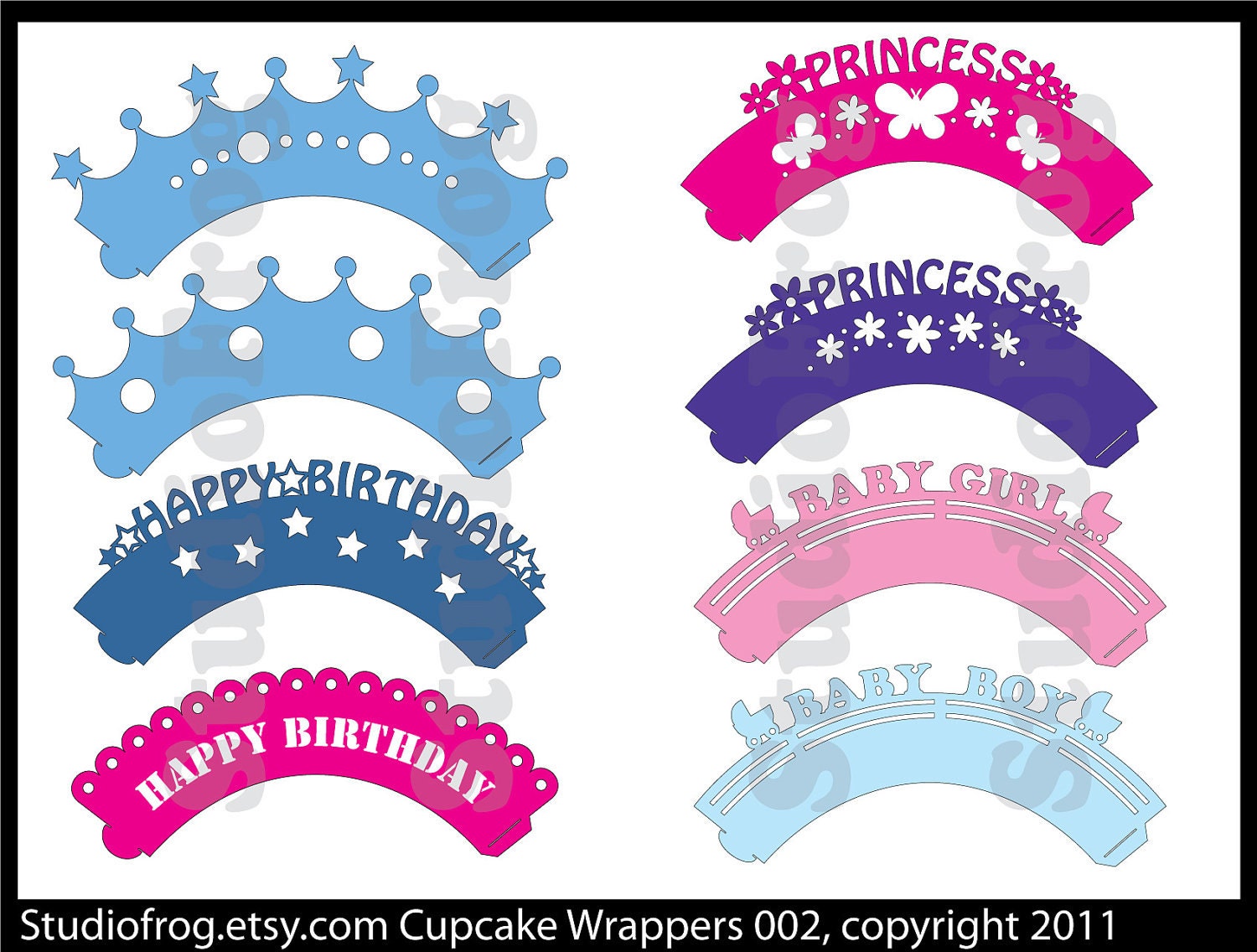 Download Cupcake Wrappers SVG Bundle 002 Updated