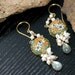 Keishi Pearl and labradorite earrings - With clay cabachons- Awaiting