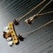 Double Layered Moonstone gold Necklace with Smokey Quartz - Moonlit