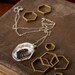 Real Bee Hexagon Necklace, Silver Colony Collapse Jewelry