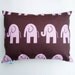 Lumbar Pillow Cover Ele Brown Elephant Pink 12x16 Nursery Throw Accent Decorative Cotton Home Decor