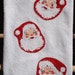 SALE Vintage Santa Faces Hand Towel