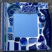 Mini Mosaic Assemblage Mirror in Blues with a Dolphin