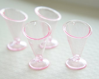 4 pcs Sundae Cup Charm (H36mm) Light Pink