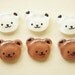 6 pcs Kawaii Bear Cabochon (15mm18mm) DR036 1 brown 5 white (((LAST)))