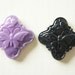 SALE 2 pcs Black Butterfly Square Cabochon (37mm) DR182 (((LAST)))