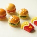 2 Tomato Source Burger and 4 Fries Cabochon Set CD211 ((LAST)))