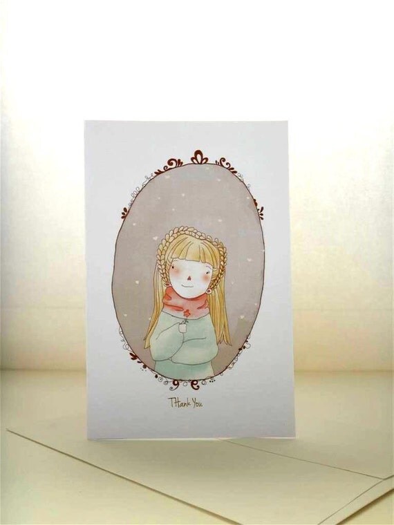 Thank You Card Greeting Card Blank Card 4 x 6 Fine