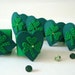 St. Patrick's Day Napkin Rings. Shamrocks. Green. Swarovski crystals. Polymer clay Handmade home decor