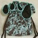 The perfect travel organizer Jewelry bag Pouch in anti tarnish aqua and brown