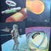 Space Fight Vintage Outer Space Original Prints Set of Four Number 633