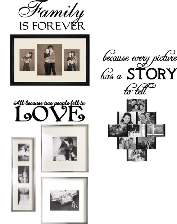 Items similar to Picture Frame Wall Words Vinyl Lettering on Etsy