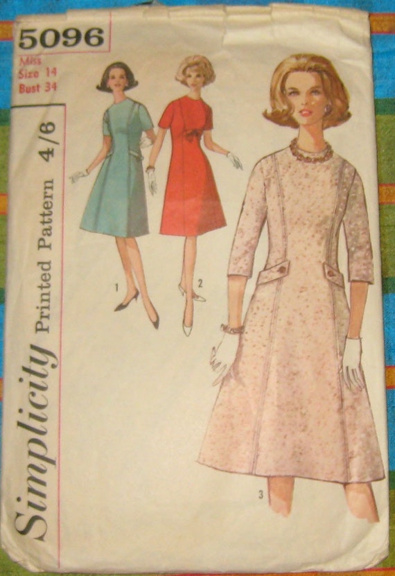 Simplicity Sewing Pattern Adorable 60s Dress