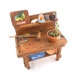Miniature Garden Fun Lover's Potting Bench with Games, Gags and More, OOAK