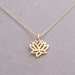 lotus necklace - gold tiny charm