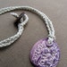 Peace Chain Hemp Macrame Necklace - Bosnian Croation - Natural Hippie Bohemian