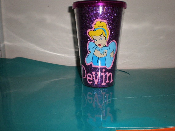 personalized Tumbler with Cinderella