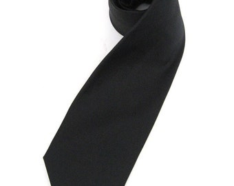 Mens Necktie Tie - Black Silk Tie