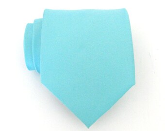 Mens Tie Light Blue Silk Mens Necktie