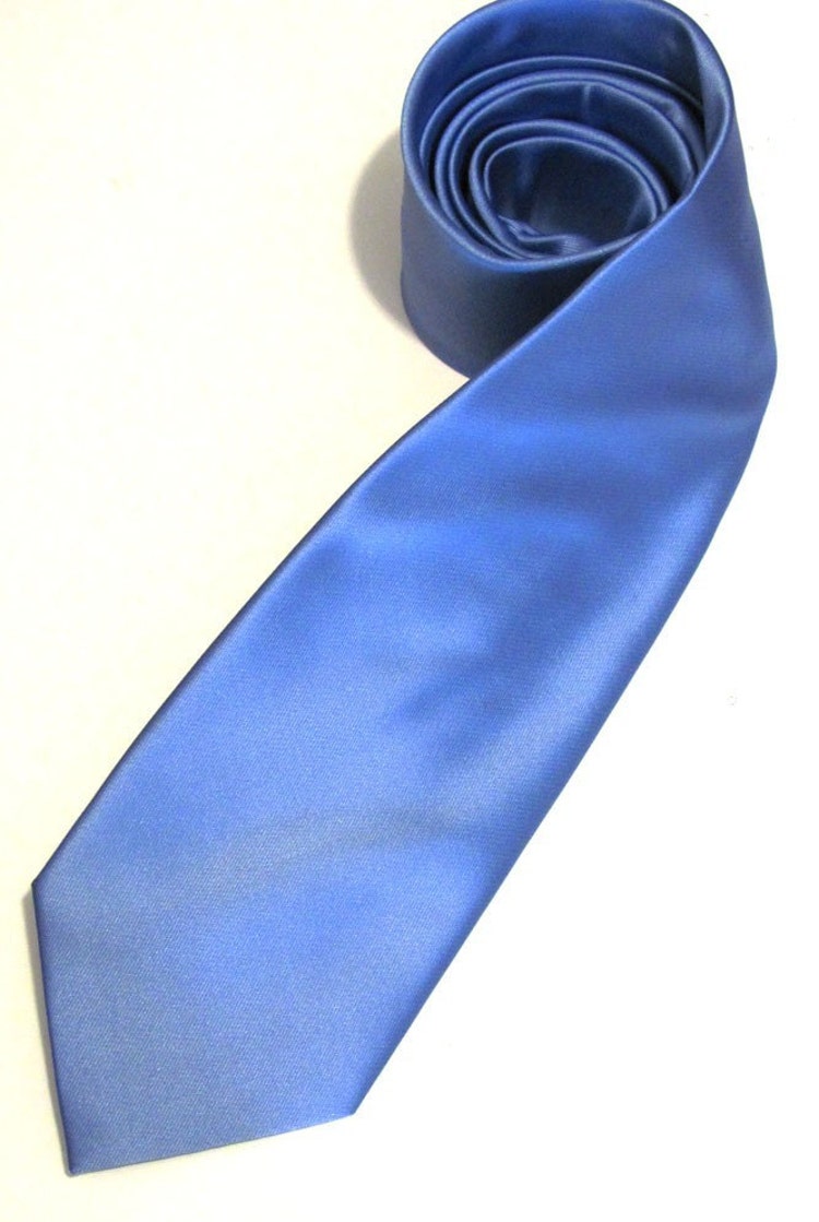 Mens Necktie Periwinkle Blue Silk Tie With Matching by TieObsessed