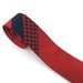 Necktie Red and Navy Blue Skinny Silk Tie