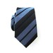 Mens Necktie Blue and Black Striped Skinny Silk Tie