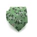 Mens Tie - Green Flower Silk Necktie
