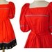 Vintage 70's Red Fiesta Patio Square Dance Dress Size 9\/10