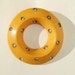 Vintage 40s Bakelite Rhinestone Art Deco Butterscotch Circle Dress Clip
