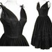 Vintage 50s Dress Rockabilly Black & Purple Lavender Cotton Eyelet Lace Full Skirt Sundress Party S / M