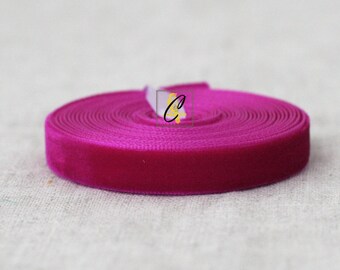 Wholesale 10 yd roll of Fuchsia Velevet Ribbon