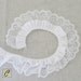 CLEARANCE! 2 yards of White Ruffled Satin and Lace Ribbon