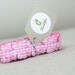 Pink Gingham Check Flower ribbon 3 yards