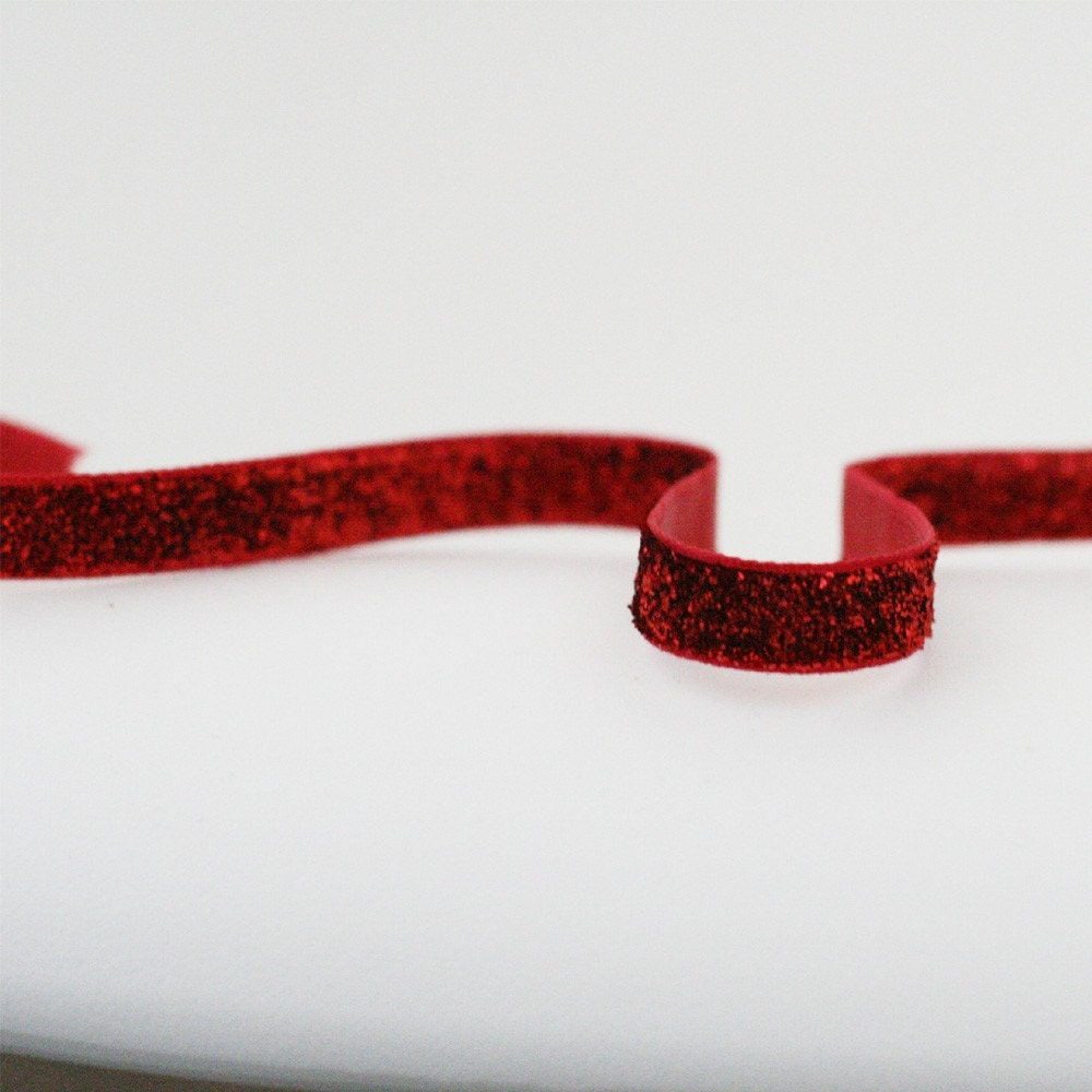 Red Glitter Ribbon
