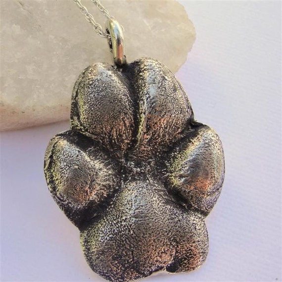 Dog Paw Print Necklace Jewelry Personalized in by rockmyworldinc